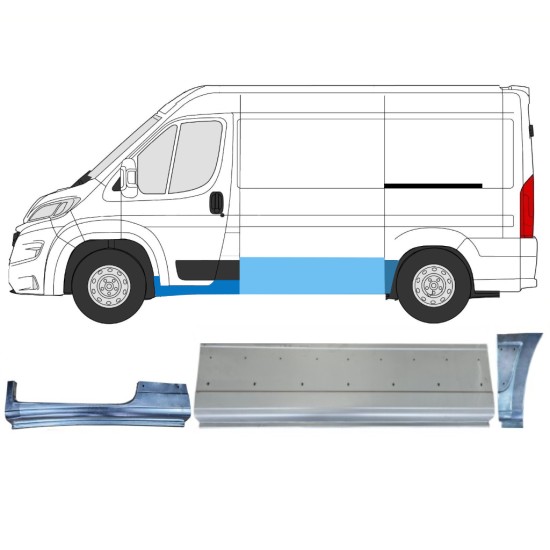 Ensemble de panneaux de réparation pour Opel Movano 2021-2026 / Gauche 16532