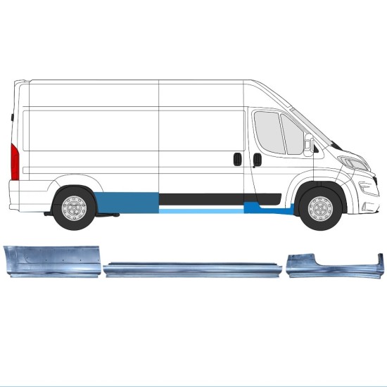 Ensemble de panneaux de réparation pour Opel Movano 2021-2026 / Droite / 16524
