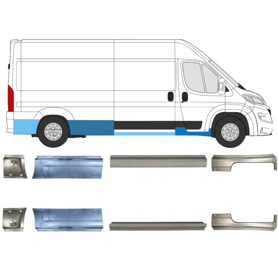 Ensemble de panneaux de réparation pour Opel Movano 2021-2026 / Gauche+Droit 16468