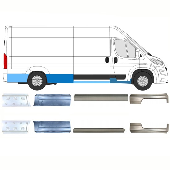 Ensemble de panneaux de réparation pour Opel Movano 2021-2026 / Gauche+Droit 16465