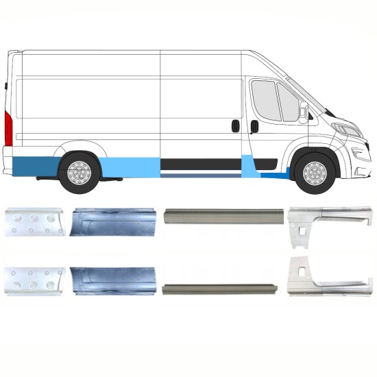 Ensemble de panneaux de réparation pour Opel Movano 2021-2026 / Gauche+Droit 16466