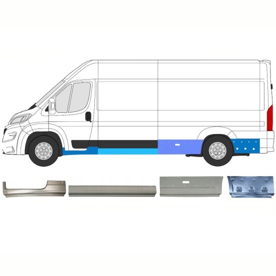 Ensemble de panneaux de réparation pour Opel Movano 2021-2026 / Gauche 16797