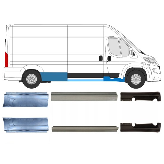 Ensemble de panneaux de réparation pour Opel Movano 2021-2026 / Gauche+Droit 16464