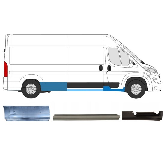 Ensemble de panneaux de réparation pour Opel Movano 2021-2026 / Droite 16537