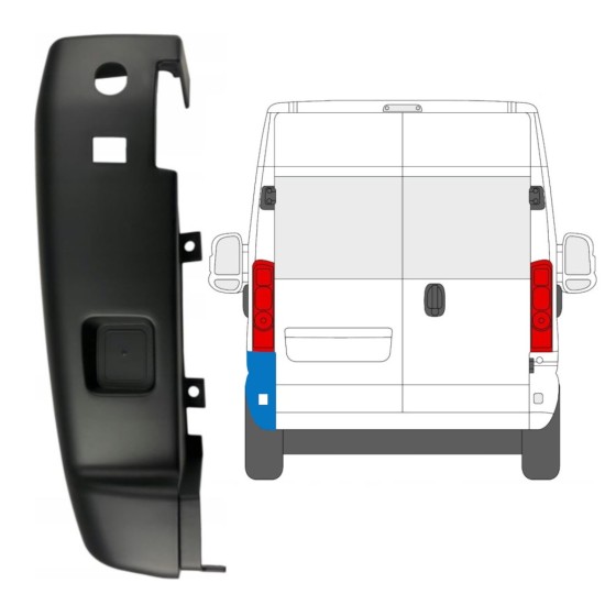 Pare-chocs arrière à 180 degrés pour Opel Movano 2021-2026 / Gauche 15801