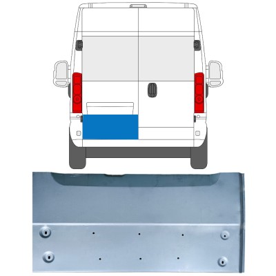 Panneau de réparation de porte arrière pour Opel Movano 2021-2026 / Gauche 16515