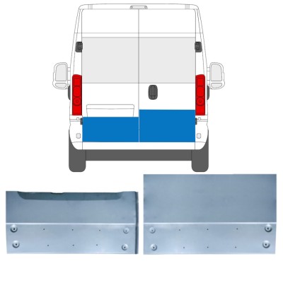 Panneau de réparation de porte arrière pour Opel Movano 2021-2026 / Gauche+Droit 16516