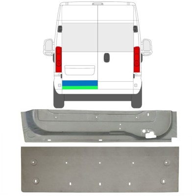 Panneau de réparation de porte arrière pour Opel Movano 2021-2026 / Droite / Ensemble 16518