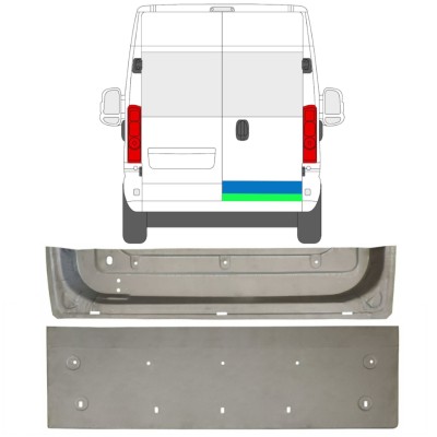 Panneau de réparation de porte arrière pour Opel Movano 2021-2026 / Droite / Ensemble 16517