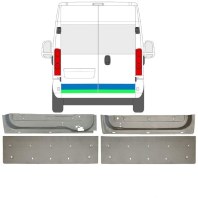 Panneau de réparation de porte arrière pour Opel Movano 2021-2026 16519