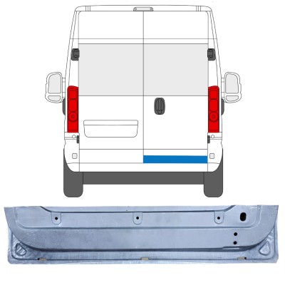 Panneau de réparation de porte arrière pour Opel Movano 2021-2026 / Droite 16504