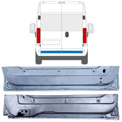 Panneau de réparation de porte arrière pour Opel Movano 2021-2026 / Gauche+Droit 16506