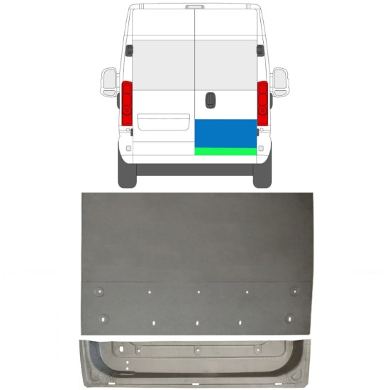 Panneau de réparation de porte arrière pour Opel Movano 2021-2026 / Droite 16507