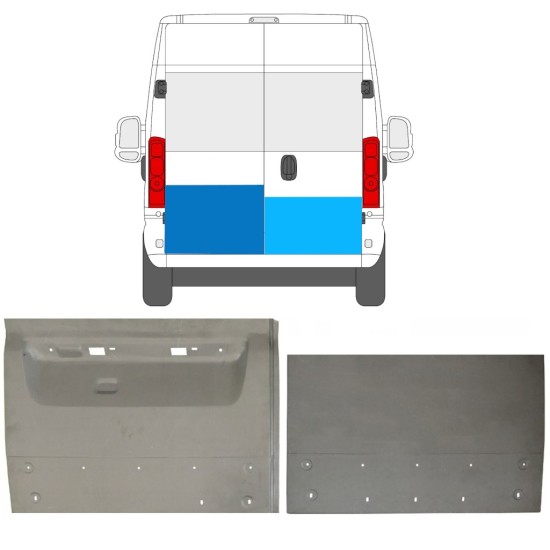 Panneau de réparation de porte arrière pour Opel Movano 2021-2023 / Gauche+Droit / Ensemble 16727