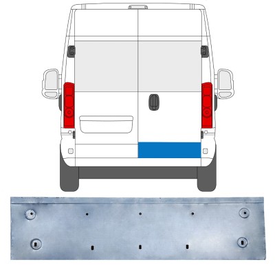 Panneau de réparation de porte arrière pour Opel Movano 2021-2026 / Droite 16512