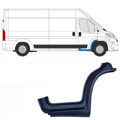 Réparation bas de caisse de porte avant pour Opel Movano 2021-2026 / Droite 16412