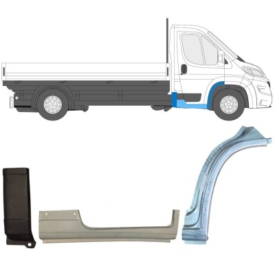 Ensemble de panneaux de réparation pour Opel Movano 2021-2026 / Droite 17006