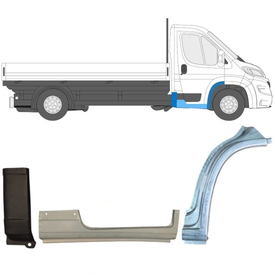 Ensemble de panneaux de réparation pour Opel Movano 2021-2026 / Droite 17006