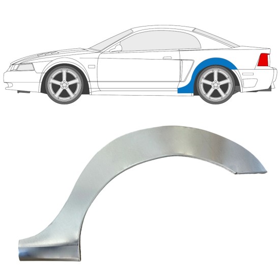 Panneau de réparation arc d'aile arrière pour Ford Mustang 1999-2004 Grand / Gauche 16840