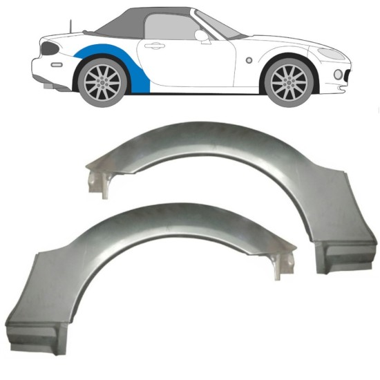 Panneau de réparation arc d'aile arrière pour Mazda MX-5 2005-2015 / Gauche+Droit / Ensemble 16145