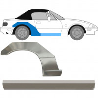 Réparation bas de caisse + passage de roue arrière pour Mazda MX-5 1989-1998 / Droite / Ensemble 11141