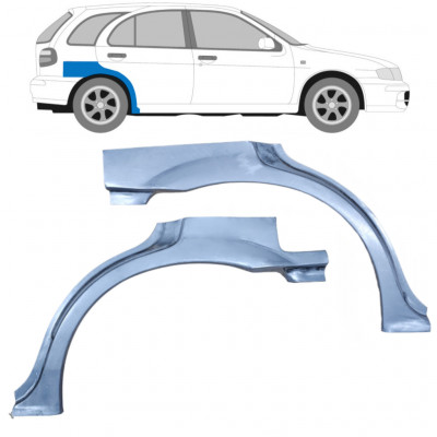 Panneau de réparation arc d'aile arrière pour Nissan Almera 1999-2007 / Gauche+Droit / Ensemble 9630