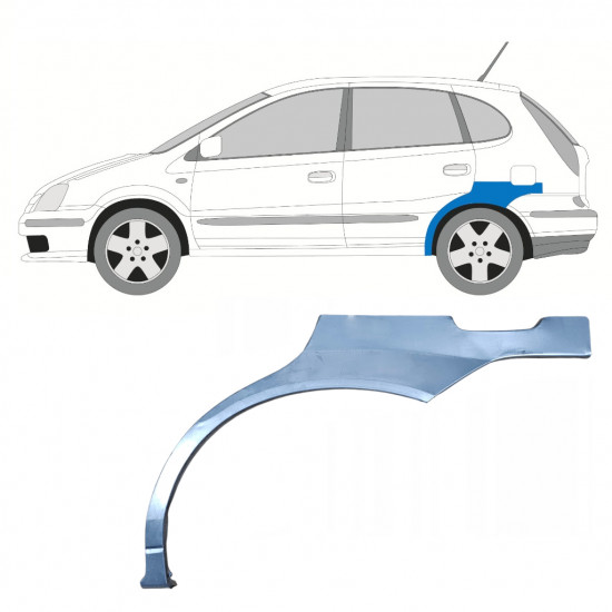 NISSAN ALMERA TINO 2000-2006 PASSAGE DE ROUE ARRIÈRE / GAUCHE