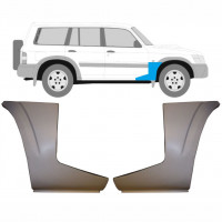 Panneau de réparation inférieur de l'aile avant pour Nissan Patrol 1997-2009 / Gauche+Droit / Ensemble 9625