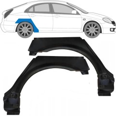 Panneau de réparation arc d'aile arrière pour Nissan Primera P12 2001-2007 / Gauche+Droit / Ensemble 9637