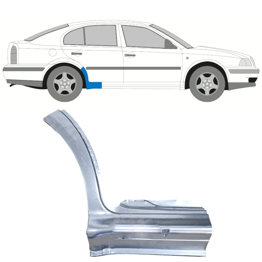 Réparation bas de caisse pour Skoda Octavia 1996-2010 / Droite 12513