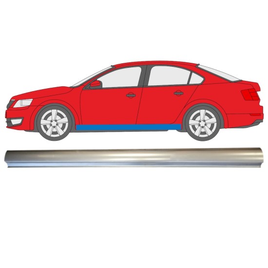 Réparation bas de caisse inférieure pour Skoda Octavia III 2013-2020 / Gauche 14826 Réparation bas de caisse inférieure pour Skoda Octavia III 2013-2020 / Gauche 14826