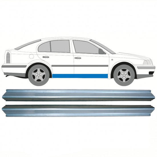 Réparation bas de caisse pour Skoda Octavia 1996-2010 / Gauche = Droite (symétrique) / Ensemble 10333