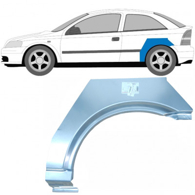 OPEL ASTRA 1998-2009 3 PORTE PASSAGE DE ROUE ARRIÈRE / GAUCHE