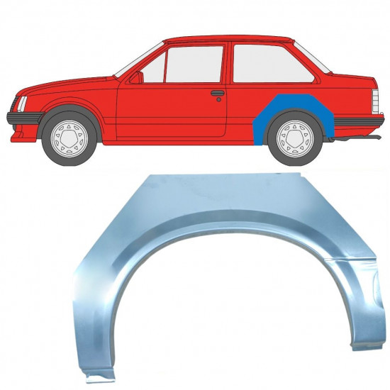 Panneau de réparation arc d'aile arrière pour Opel Corsa A 1982-1993 / Gauche 11019