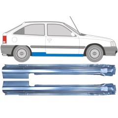 Panneau de réparation du seuil pour Opel Kadett E Astra 1984-1993 / Gauche+Droit / Ensemble 9449