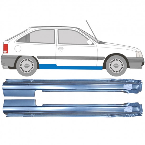 Réparation bas de caisse pour Opel Kadett 1984-1993 / Gauche+Droit / Ensemble 9449