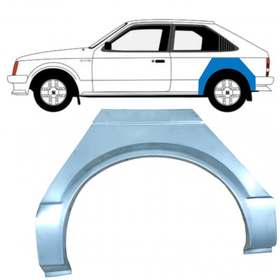 Panneau de réparation arc d'aile arrière pour Opel Kadett D 1979-1984 / Gauche 7903