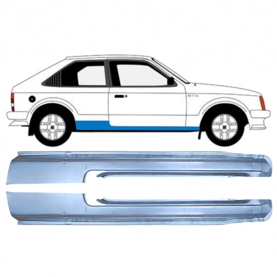 Panneau de réparation du seuil pour Opel Kadett D 1979-1984 / Gauche+Droit / Ensemble 9953