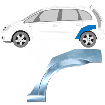 OPEL MERIVA 2003-2010 PASSAGE DE ROUE ARRIÈRE / GAUCHE