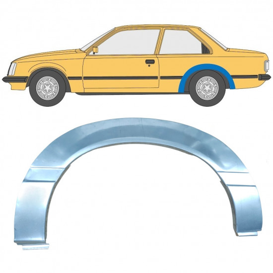 Panneau de réparation arc d'aile arrière pour Opel Rekord E 1977-1986 / Gauche 11038