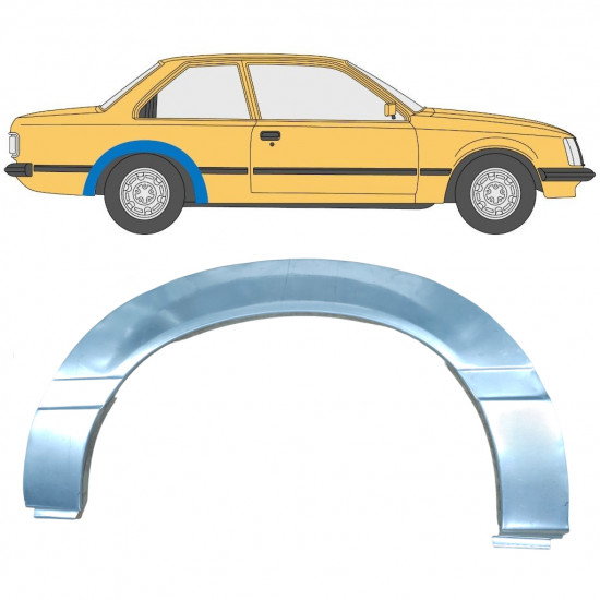 Panneau de réparation arc d'aile arrière pour Opel Rekord E 1977-1986 / Droite 11037