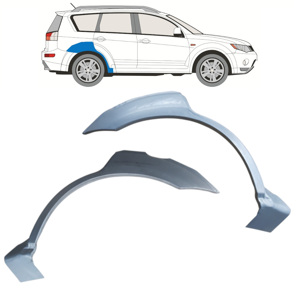 Feu Arrière Droit Inférieur Pour Mitsubishi Outlander (2007-2012) – Réflecteur/Feu De Position Rouge – Neuf