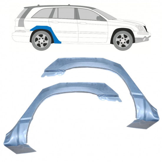 Panneau de réparation arc d'aile arrière pour Chrysler Pacifica 2003-2007 / Gauche+Droit / Ensemble 9970