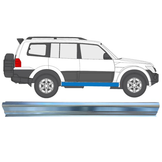 Réparation bas de caisse pour Mitsubishi Pajero 2006-2021 / Droite 16349