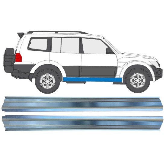 Réparation bas de caisse pour Mitsubishi Pajero 2006-2021 / Gauche+Droit / Ensemble 16351