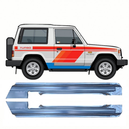 Panneau de réparation du seuil pour Mitsubishi Pajero 1982-1992 / Gauche+Droit / Ensemble 10364