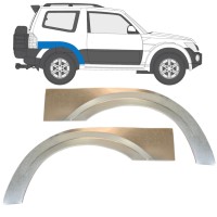 Panneau de réparation arc d'aile arrière pour Mitsubishi Pajero 2006-2021 / Gauche+Droit / Ensemble 14839