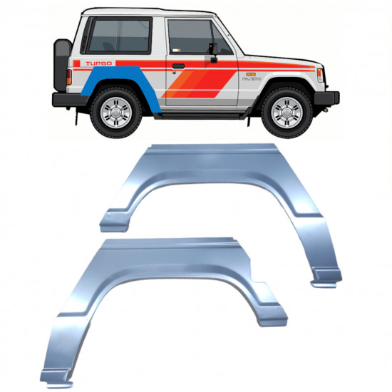 Panneau de réparation arc d'aile arrière pour Mitsubishi Pajero 1982-1992 / Gauche+Droit / Ensemble 9998