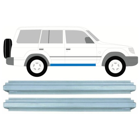 Réparation bas de caisse pour Mitsubishi Pajero 1991-2001 / Gauche+Droit / Ensemble 16000