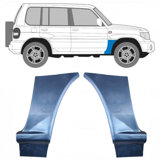 Panneau de réparation de l’aile avant pour Mitsubishi Pajero Pinin 1998- / Gauche+Droit / Ensemble 9298